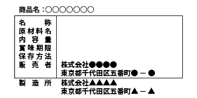 製造者の書き方②